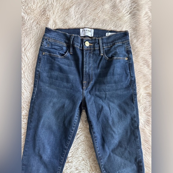 Frame Denim Revolve Le High Skinny Jeans Raw Edge Hem
Ankle Slit Fonda Size 27 - Picture 4 of 13